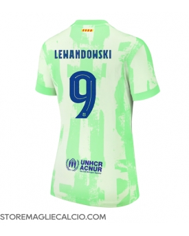 Barcelona Robert Lewandowski #9 Maglia Gara Terza Repliche 2024-25 Donna